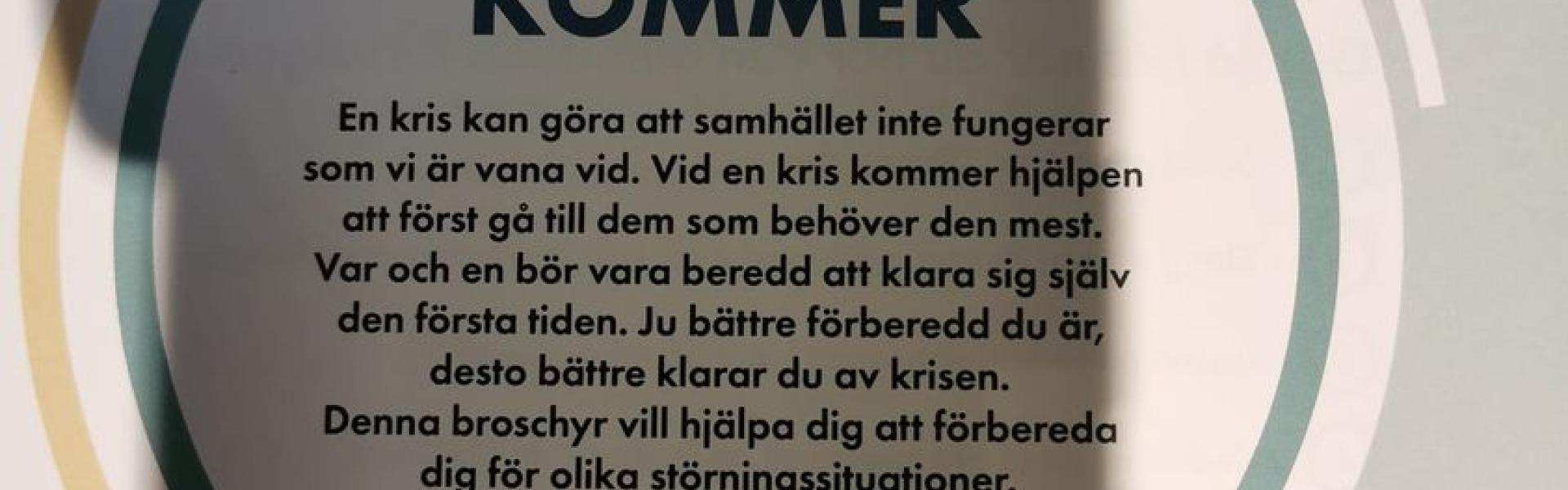 om krisen kommer